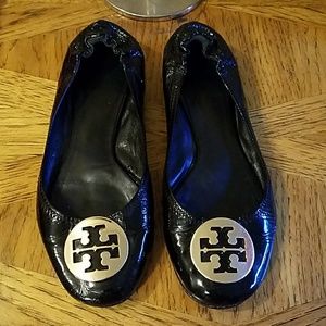 Tory Burch patent leather flats. Size 8.5